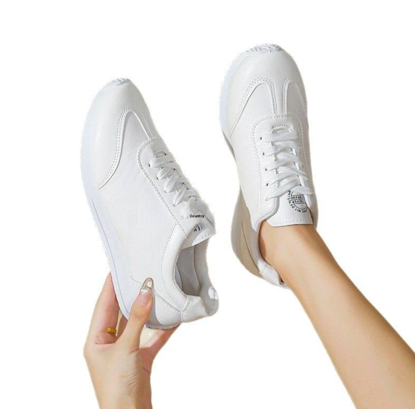 Lightweight Lace-Up Mesh Sneakers for Women
