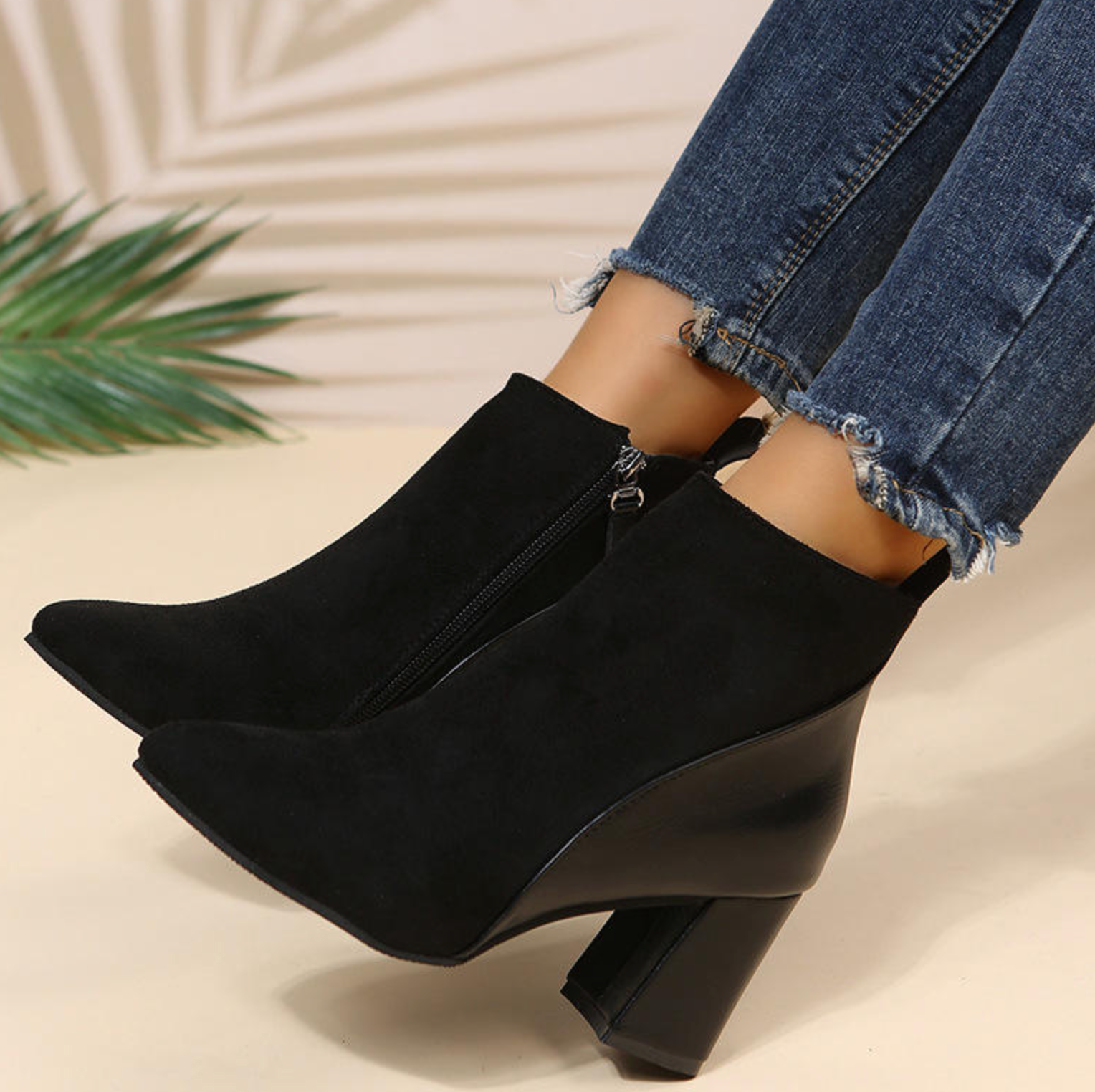 Elegant High-Heel Ankle Boots