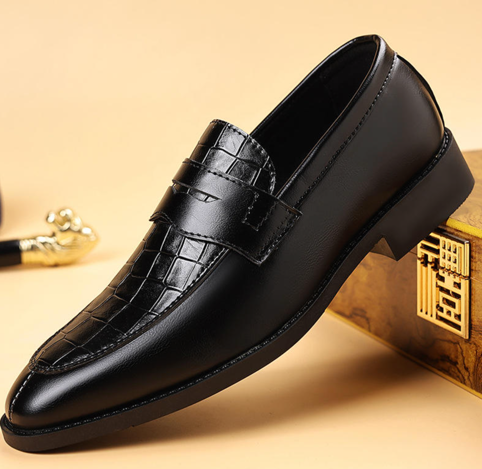 Men’s Classic PU Lace-Up Shoes