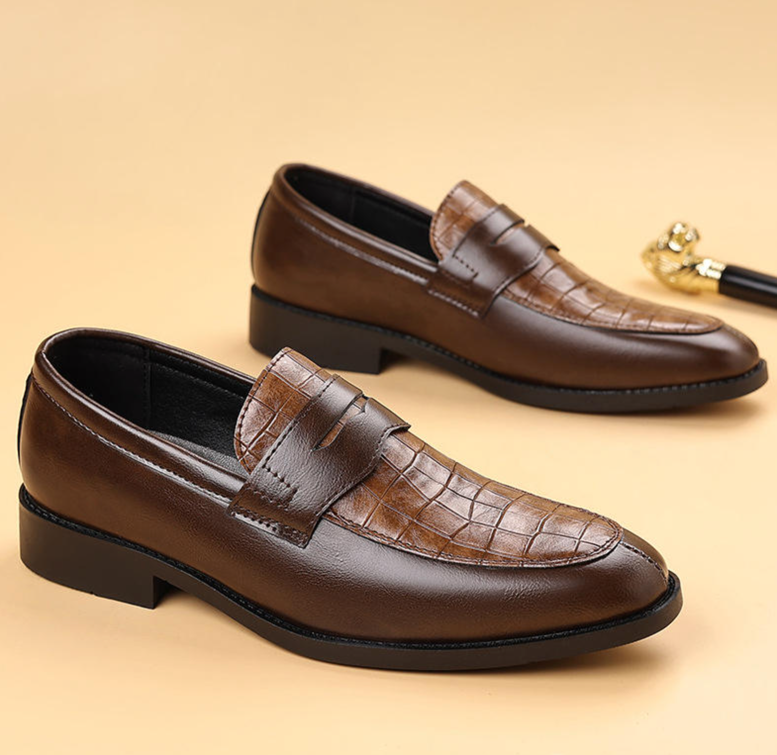 Men’s Classic PU Lace-Up Shoes