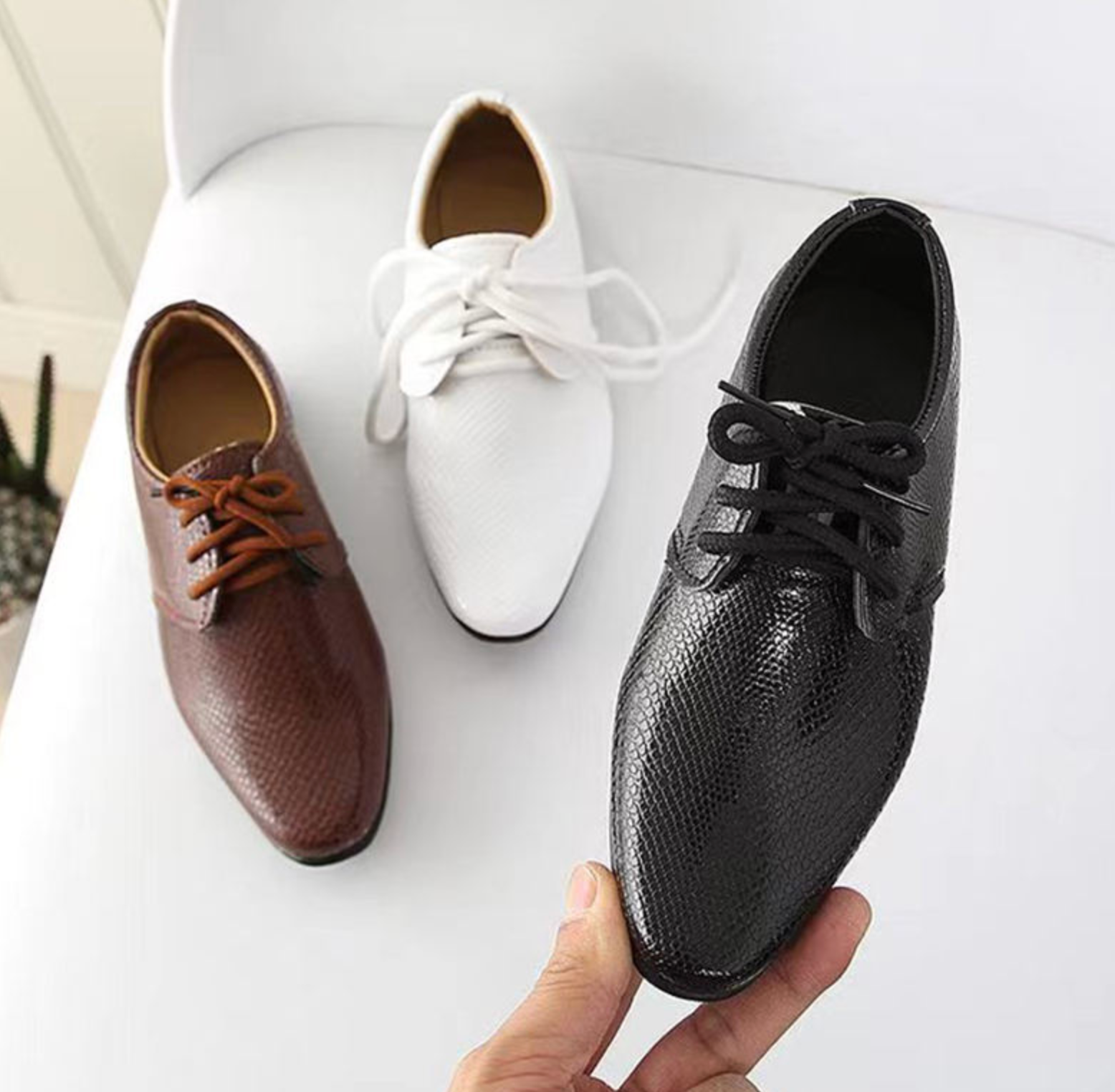Breathable PU Leather Casual Shoes for Boys