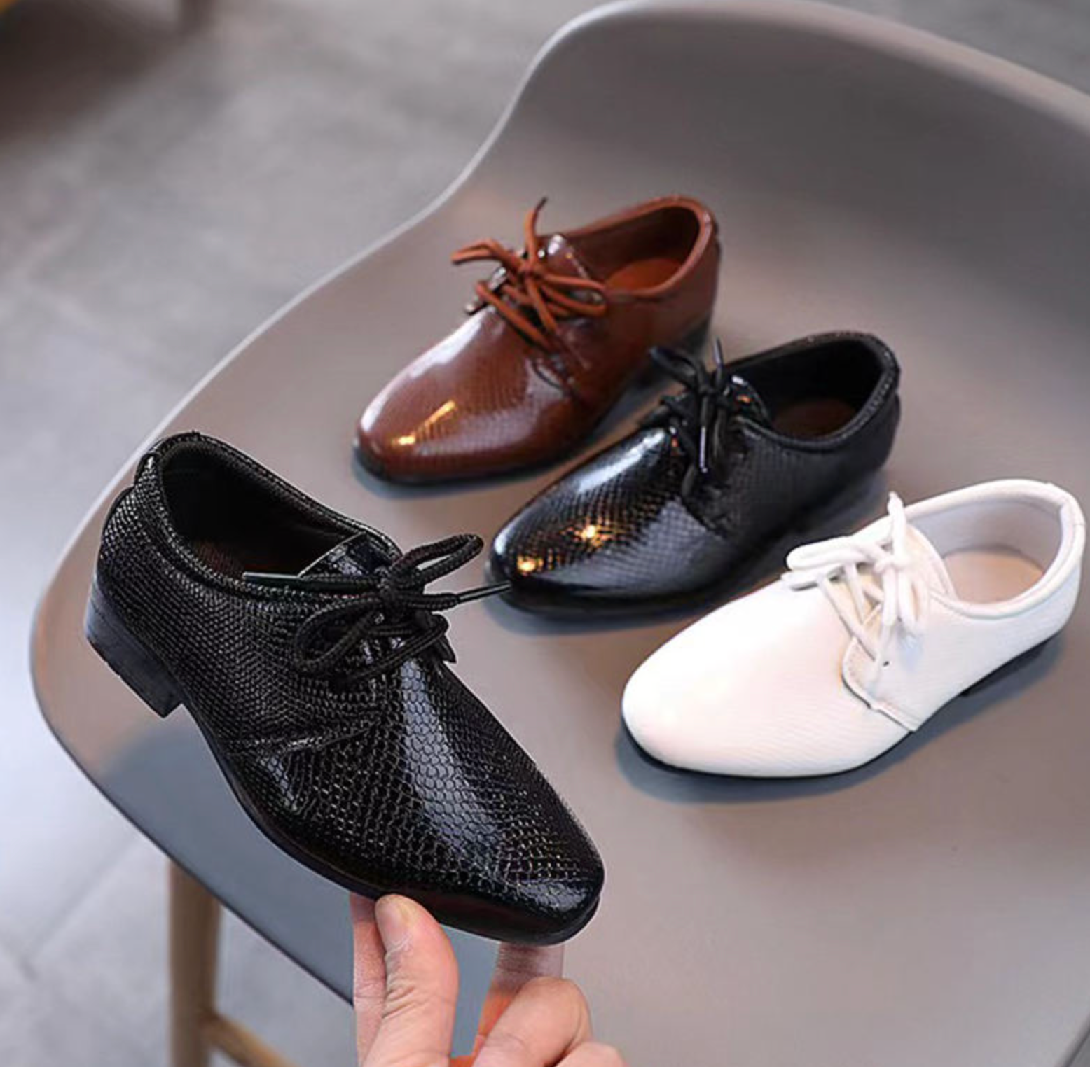 Breathable PU Leather Casual Shoes for Boys